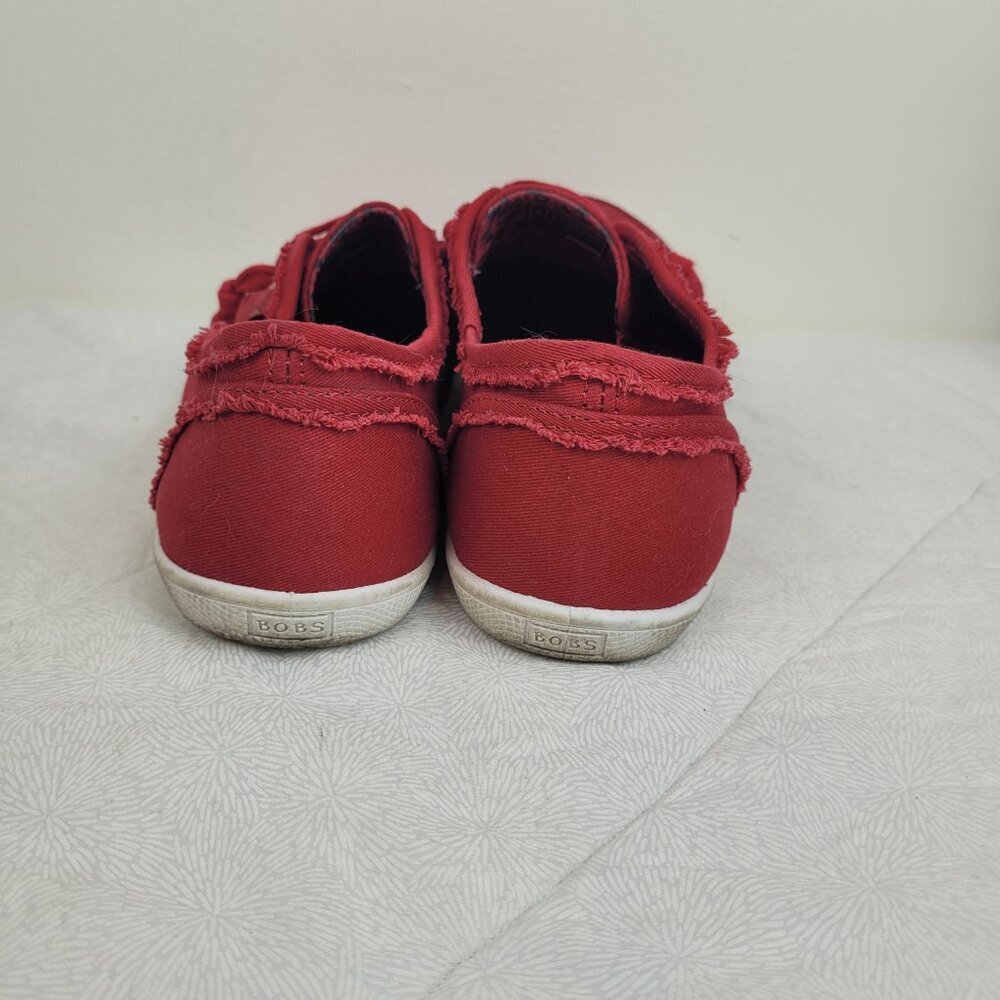 Bobs from Skechers Memory Foam red canvas slip on… - image 4